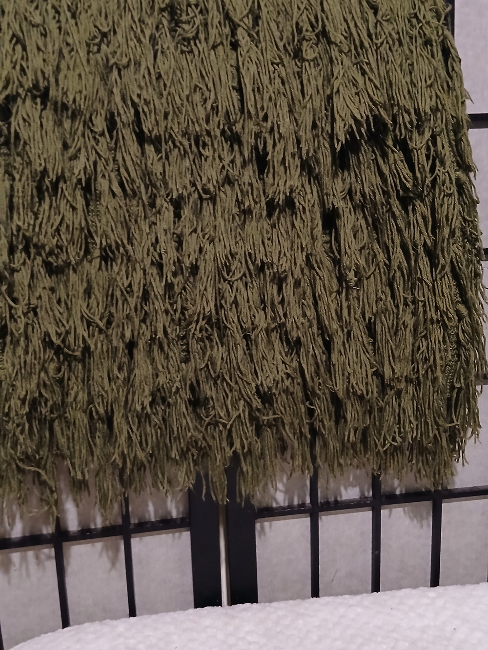 Olive Green Fringe Knit Skirt - Picture 5 of 5